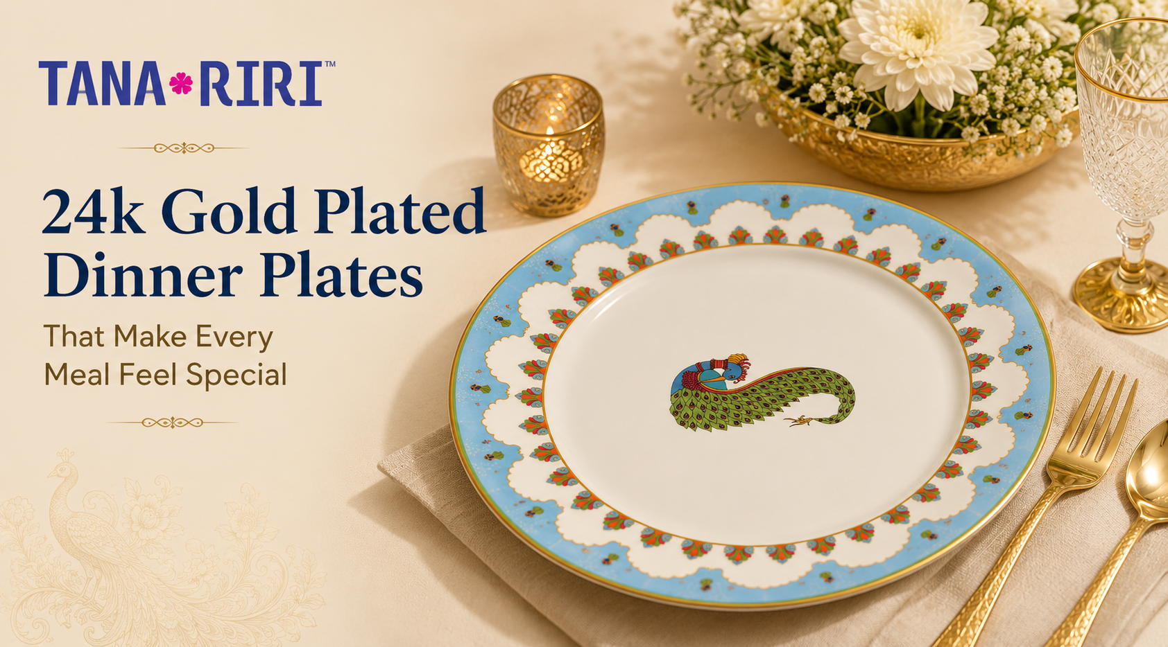 24k Gold Plated Dinner Plates That Make Every Meal Feel Special
